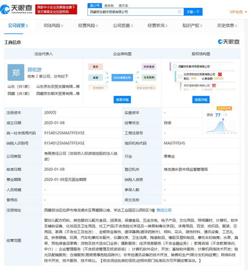 京東進(jìn)駐雪域高原 西藏貿(mào)易公司成立，注冊(cè)資本2000萬(wàn)專注計(jì)算機(jī)軟件及輔助設(shè)備